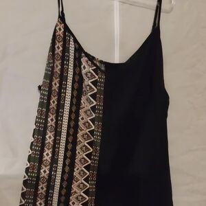 Black and Brown Patterned Women's Top
